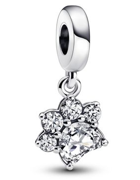 Pandora Moments hopeinen kimaltava lemmikintassu hela 792247C01