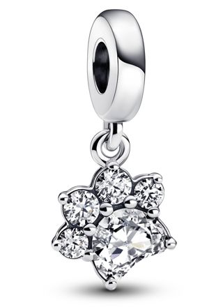 Pandora Moments hopeinen kimaltava lemmikintassu hela 792247C01