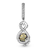 Pandora Disney Belle Infinity & Rose Flower riipus 399525C01