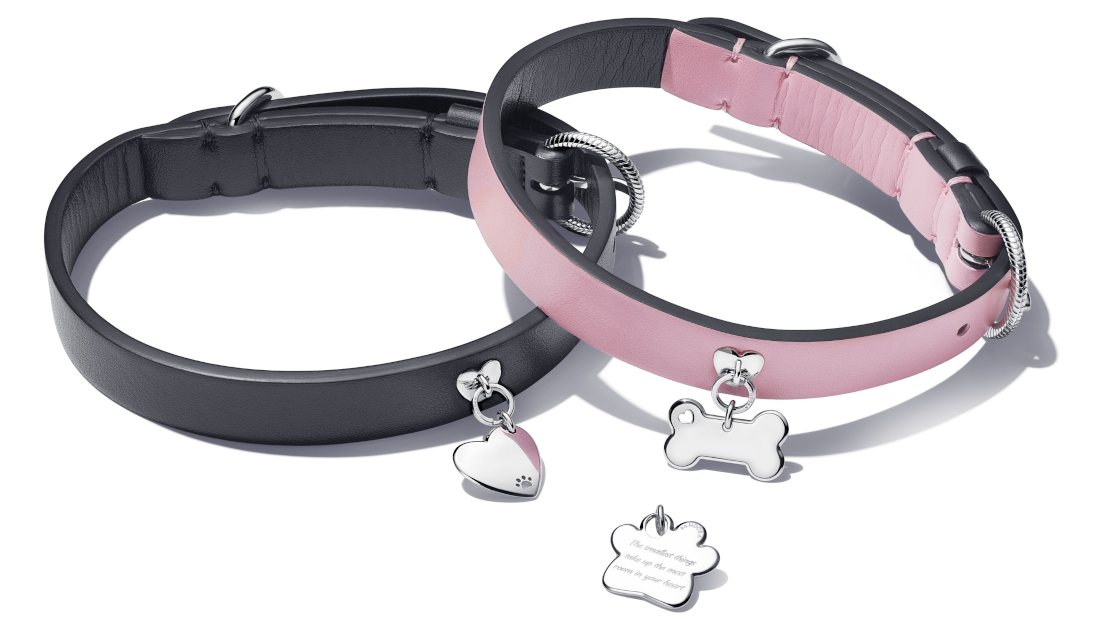 Pandora Pet Jewellery Accessory Black Leatherfree Fabric Pet Collar