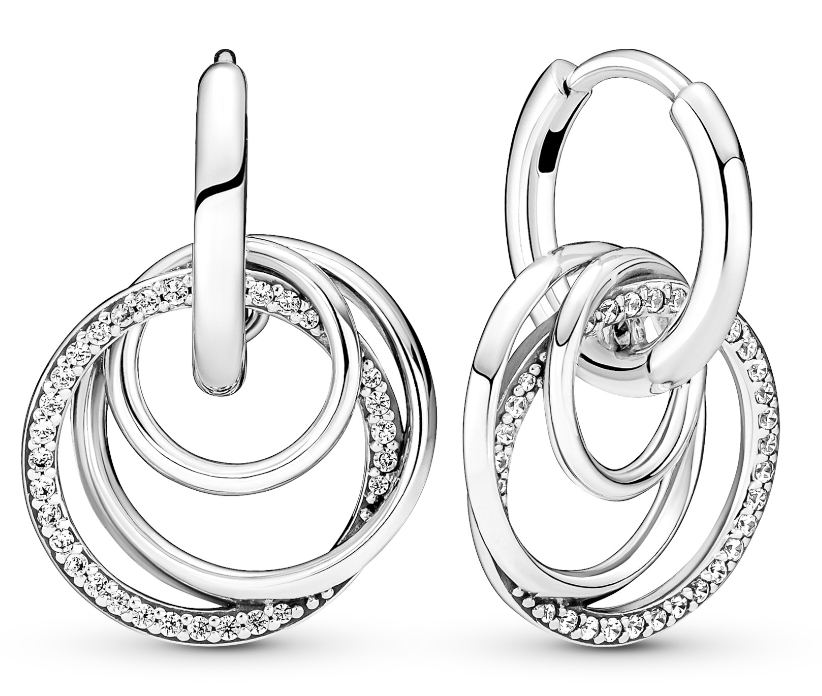 Pandora Family Always hopeakorvakorut zirkonioilla 291156C01