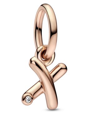 Pandora Moments punakullattu X-kirjain hela 782482C01