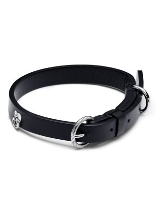 Pandora Pet Jewellery Accessory Black Leather-free Fabric Pet Collar koiran kaulapanta 312262C01