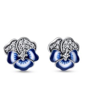 Pandora Moments siniset kukka korvakorut 290781C01