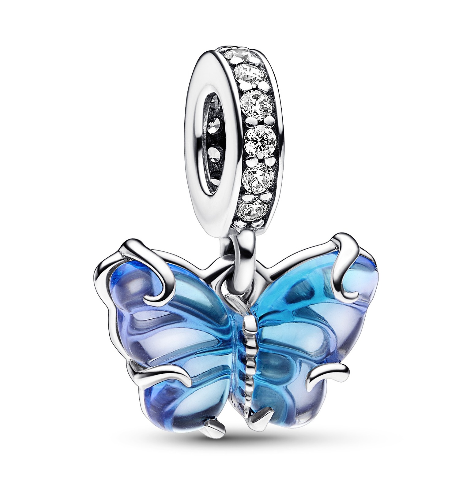 Pandora Moments sininen muranolasi perhoshela 792698C01