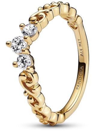 Pandora Ring Stackable Regal Swirl Tiara 14k gold-plated sormus 162232C01