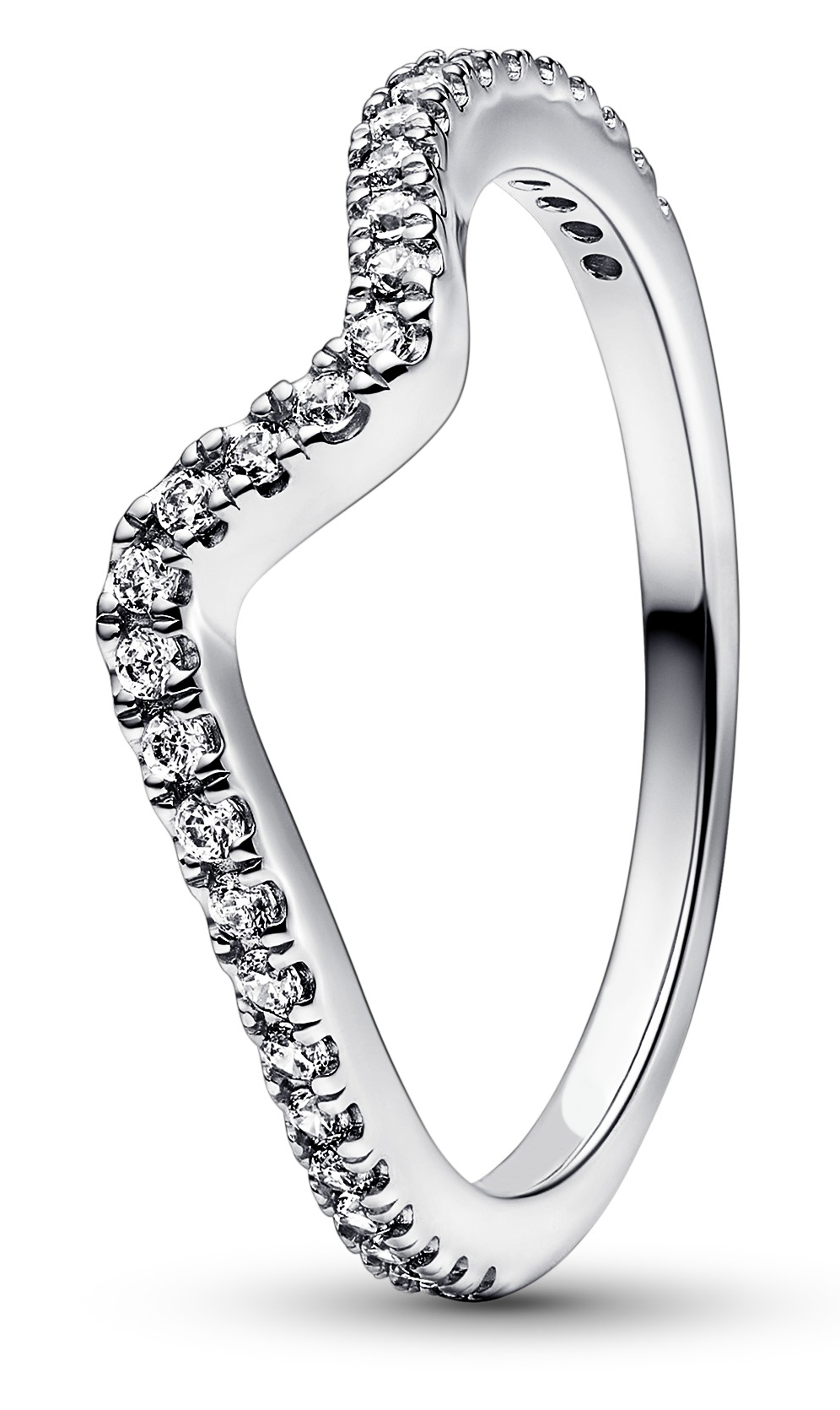 Pandora Timeless hopeinen zirkonia sormus 192539C01