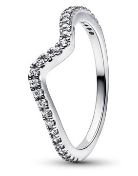 Pandora Timeless hopeinen zirkonia sormus 192539C01