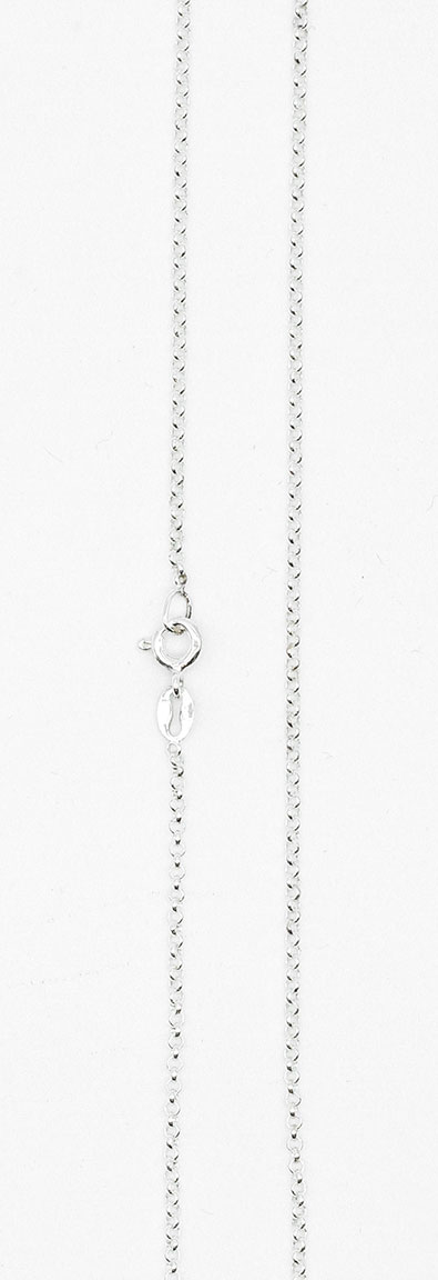 Hopeinen papuriipusketju 1.6 mm Papu01