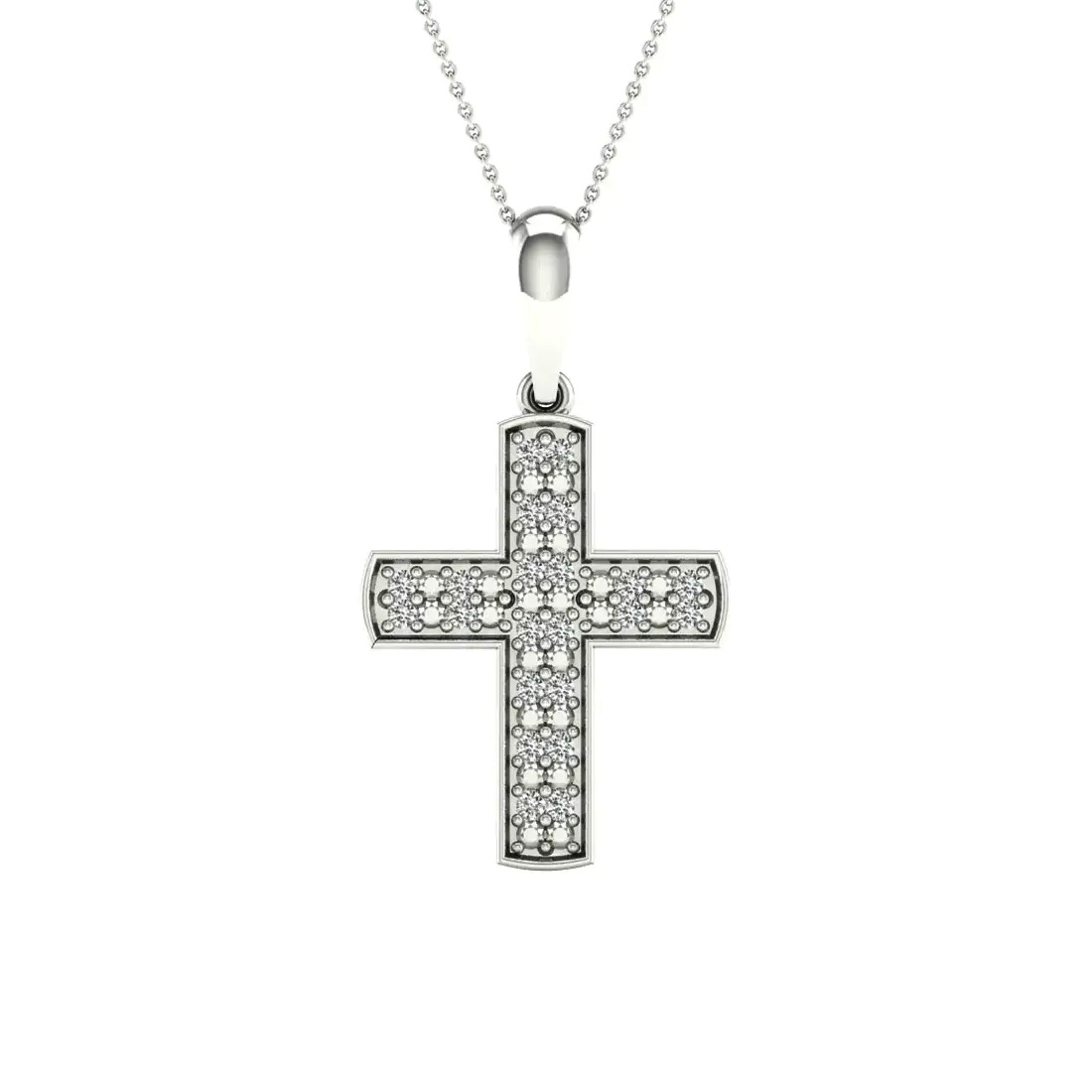 Lykken Elegance timanttiristi valkokulta 0,066 ct