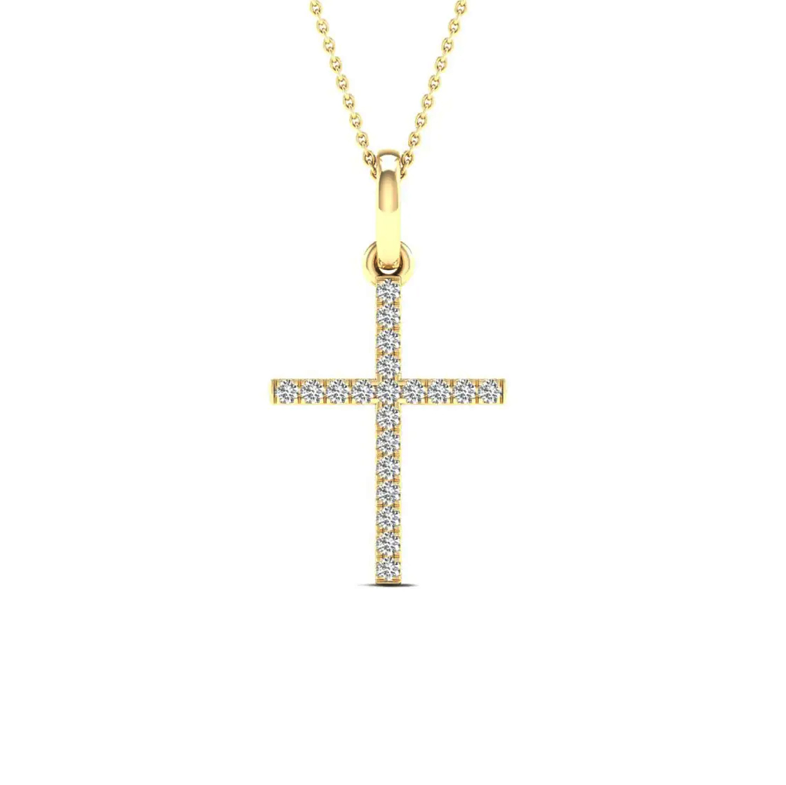 Lykken Elegance timanttiristi kulta 0,1 ct