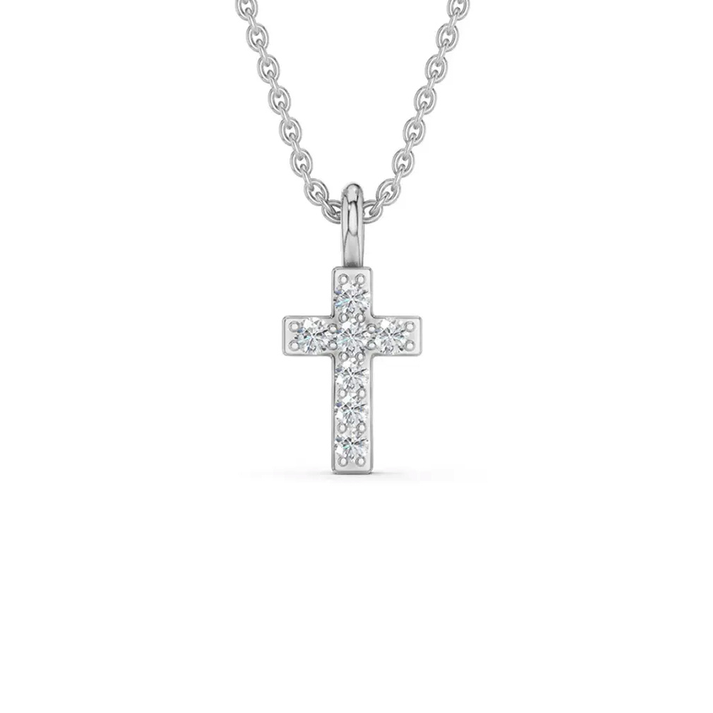 Lykken Elegance timanttiristi valkokulta 0.028 ct