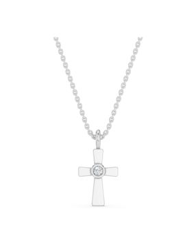 Lykken Elegance timanttiristi valkokulta 0.012 ct