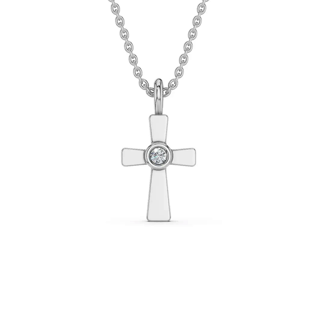 Lykken Elegance timanttiristi valkokulta 0.012 ct