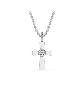 Lykken Elegance timanttiristi valkokulta 0.012 ct