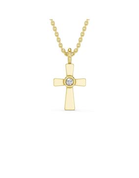 Lykken Elegance timanttiristi kulta 0.012 ct