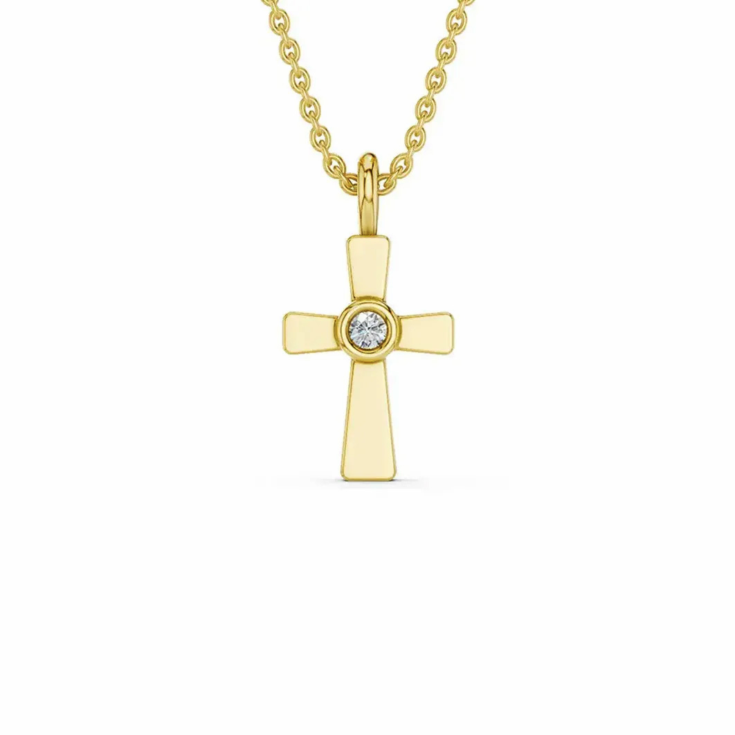 Lykken Elegance timanttiristi kulta 0.012 ct