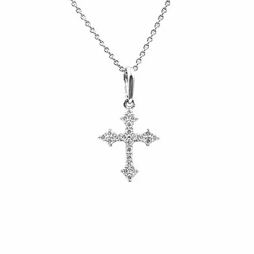 Lykken Elegance timanttiristi valkokulta 0,11 ct