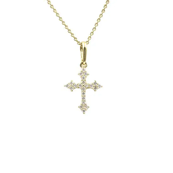Lykken Elegance timanttiristi valkokulta 0,11 ct