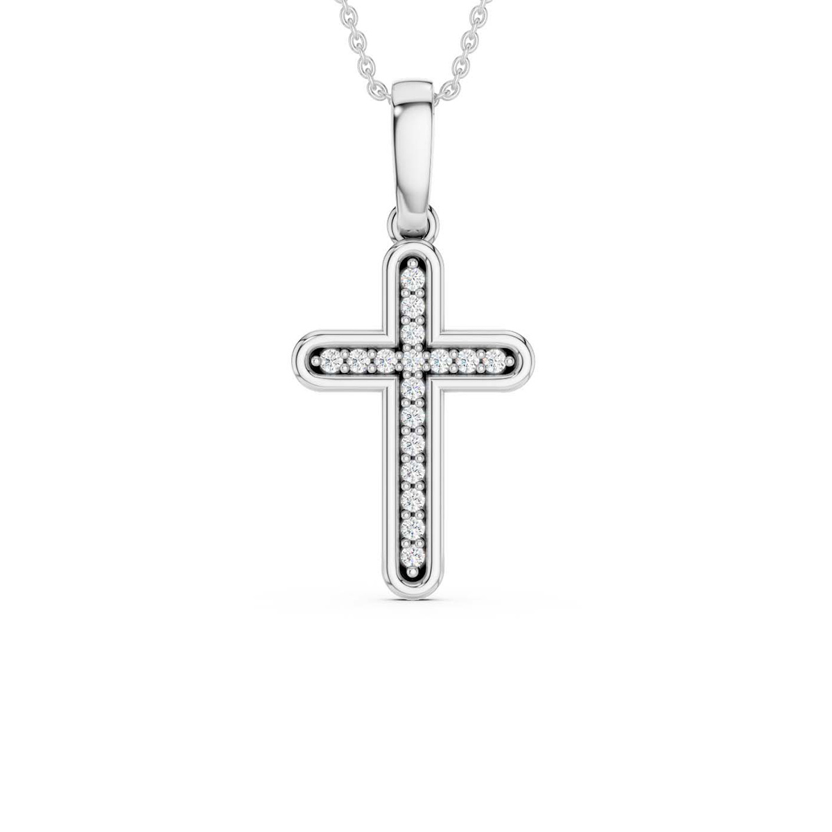 Lykken Elegance timanttiristi valkokulta 0.068 ct