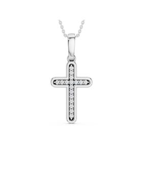 Lykken Elegance timanttiristi valkokulta 0.068 ct