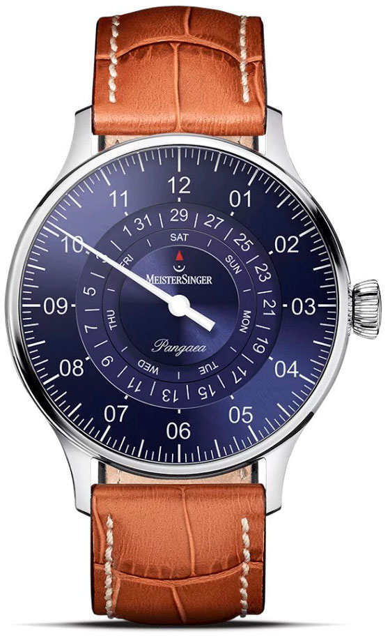 Meistersinger Pangaea Day Date Sunburst Blue PDD908