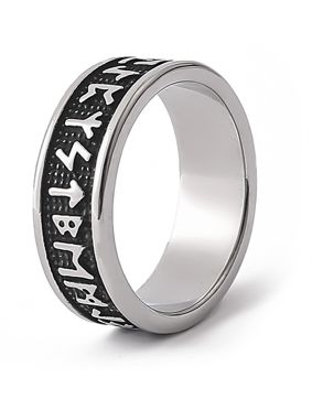 Lykka Viking Riimut terässormus 8 mm