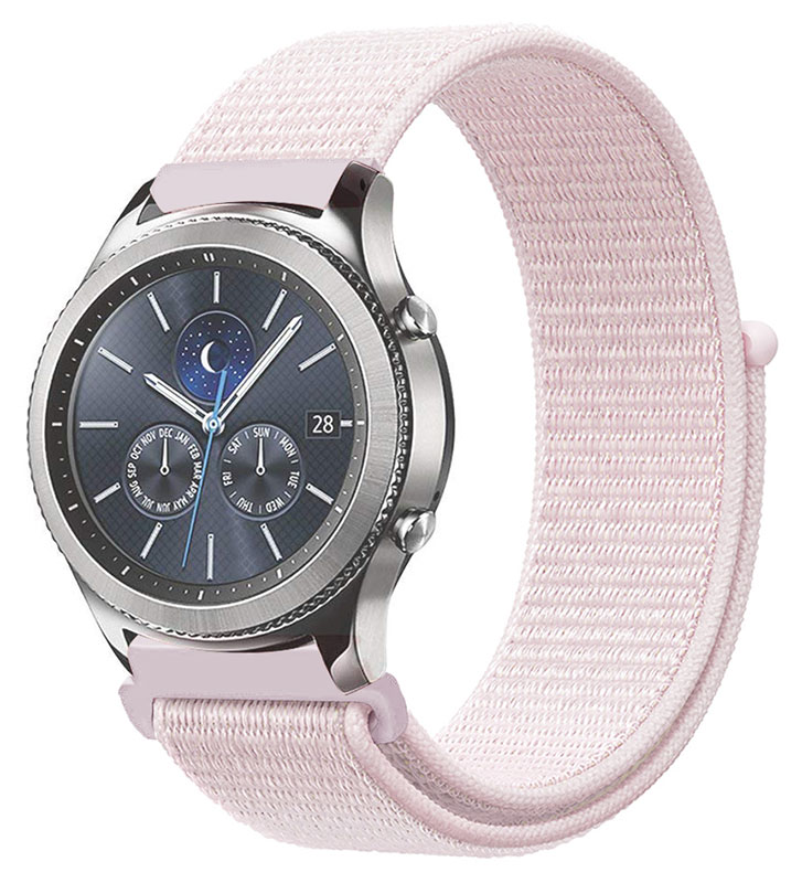 Tiera kangasranneke tarrakiinnityksellä ja pikajousinastoilla Pearl Pink