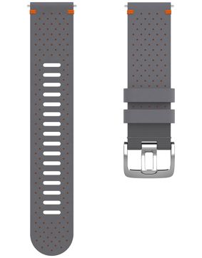 Polar rei’itetty nahkaranneke 22 mm harmaa/oranssi koko M/L 910101219