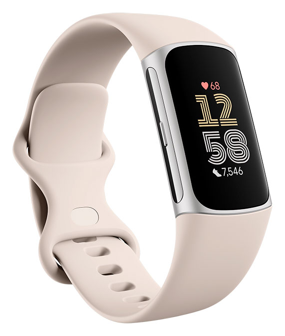 Fitbit Charge 6 aktiivisuusranneke Porcelain Band / Silver Case