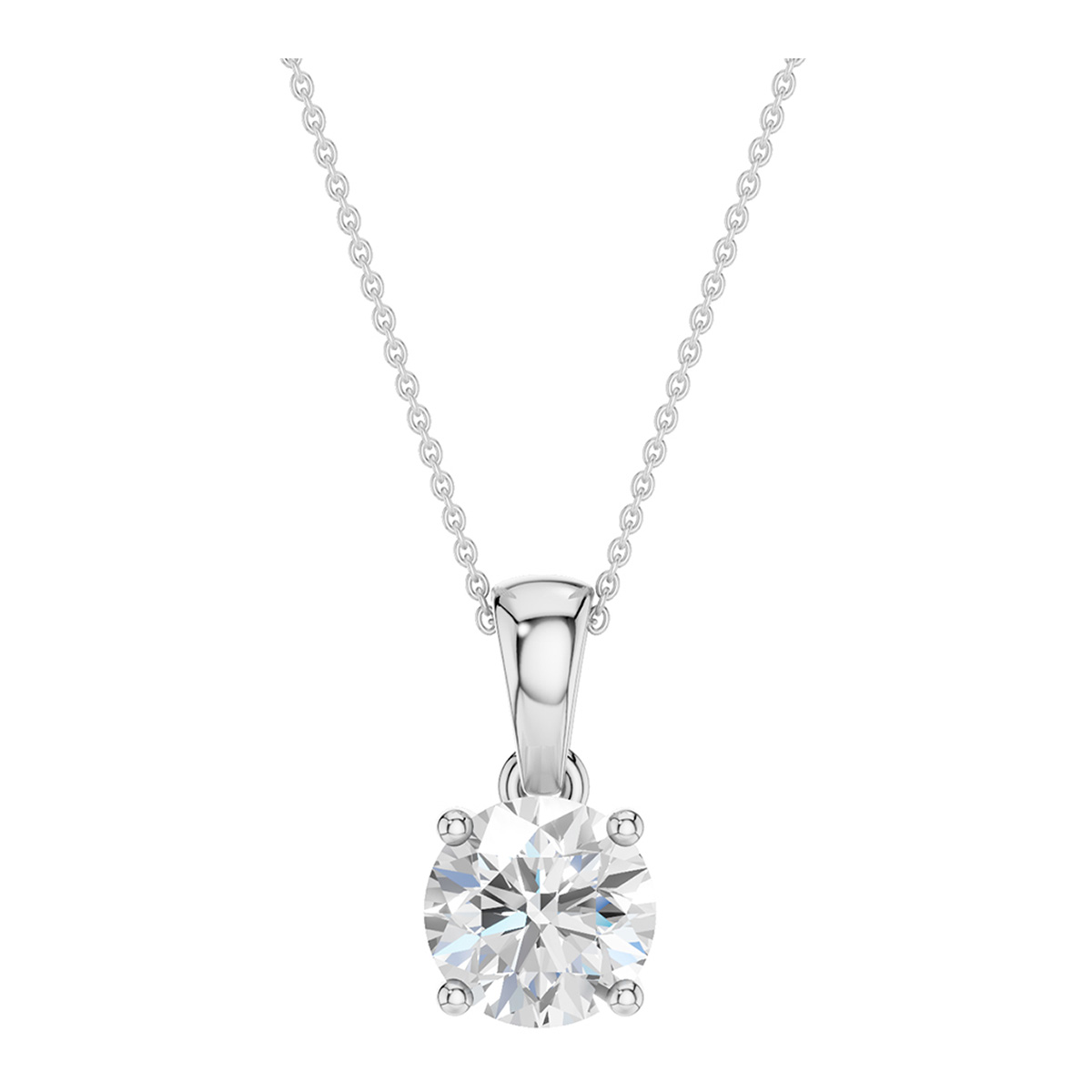 Lykken Elegance pyöreä timanttiriipus valkokulta 1.00 ct