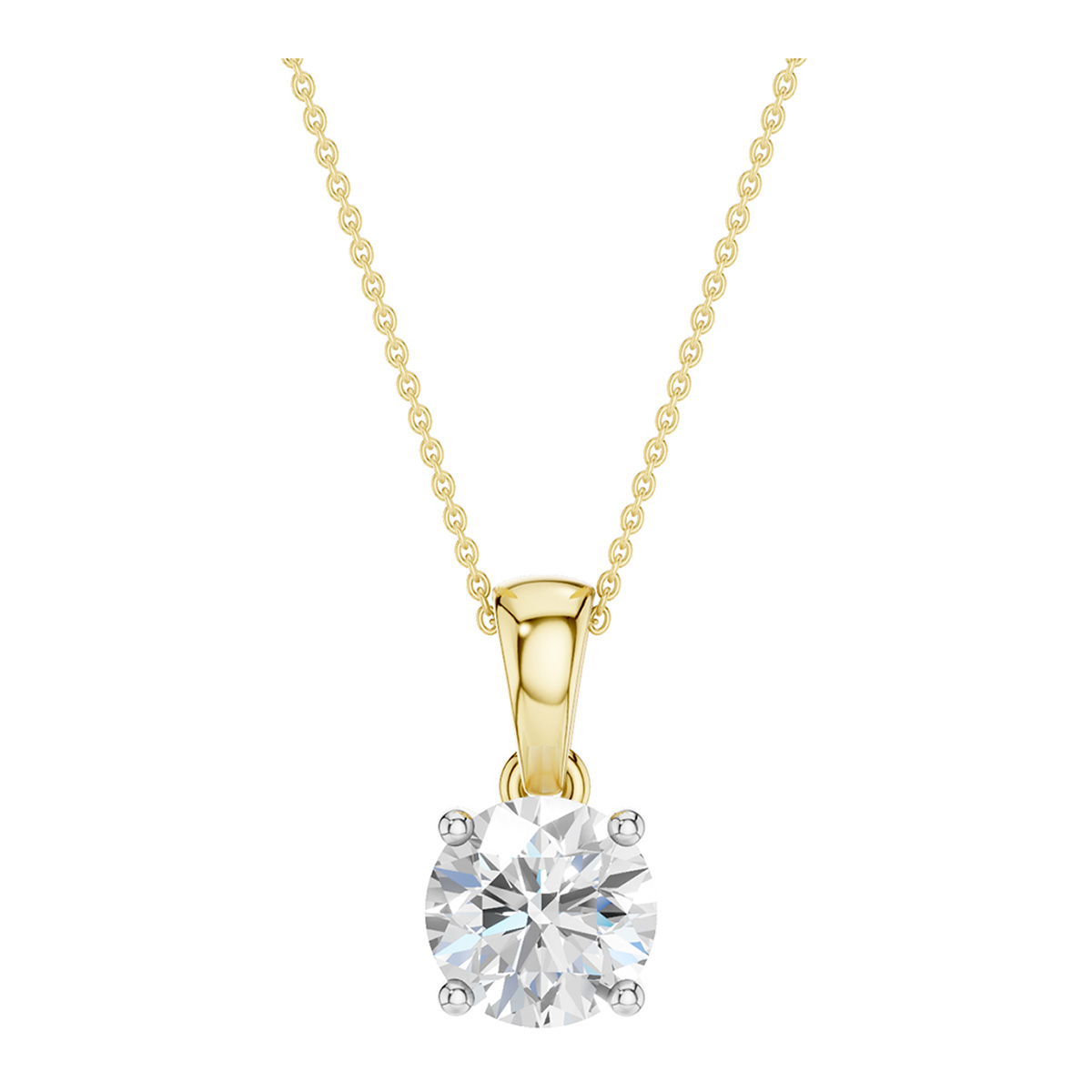 Lykken Elegance pyöreä timanttiriipus kulta 1.00 ct