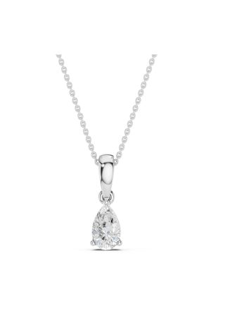 Midem Oslo Pear-cut timanttiriipus 0.25ct valkokulta