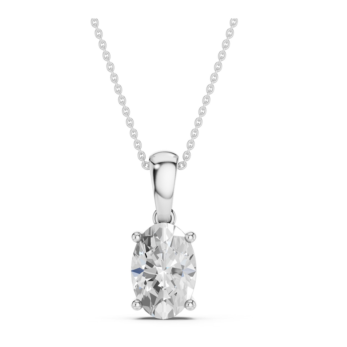 Lykken Elegance ovaali timanttiriipus valkokulta 1.00 ct