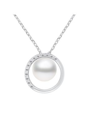 Lykken Pearls helmikaulakoru 42+3cm hopea