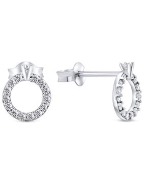 Lykka Casuals pyöreät hopeakorvakorut tappi