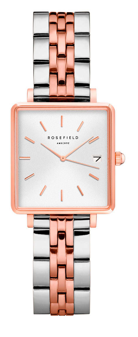 Rosefield The Boxy XS QMWSSR-Q024 Silver/Rose Gold