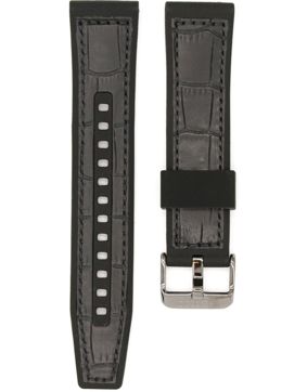 Seiko 5 Sports sarjan musta silikoni-nahkaranneke 22mm R046012N0