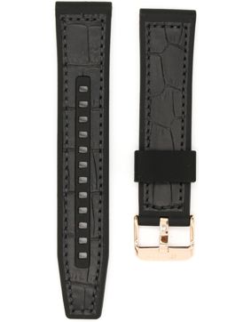 Seiko 5 Sports sarjan musta silikoni-nahkaranneke 22mm R046012P0