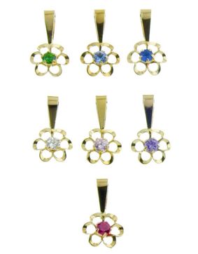 Kultainen kukkariipus zirkonialla R8-2 / useita eri värejä