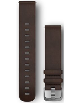 Garmin Vivomove HR Quick release tummanruskea nahkaranneke 010-12691-01