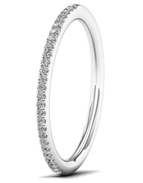 Lykka Elegance rivitimanttisormus valkokulta 0,08 ct