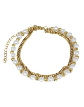 Bosie kullanvärinen helmi-teräs ranne-/nilkkaketju ST2350G