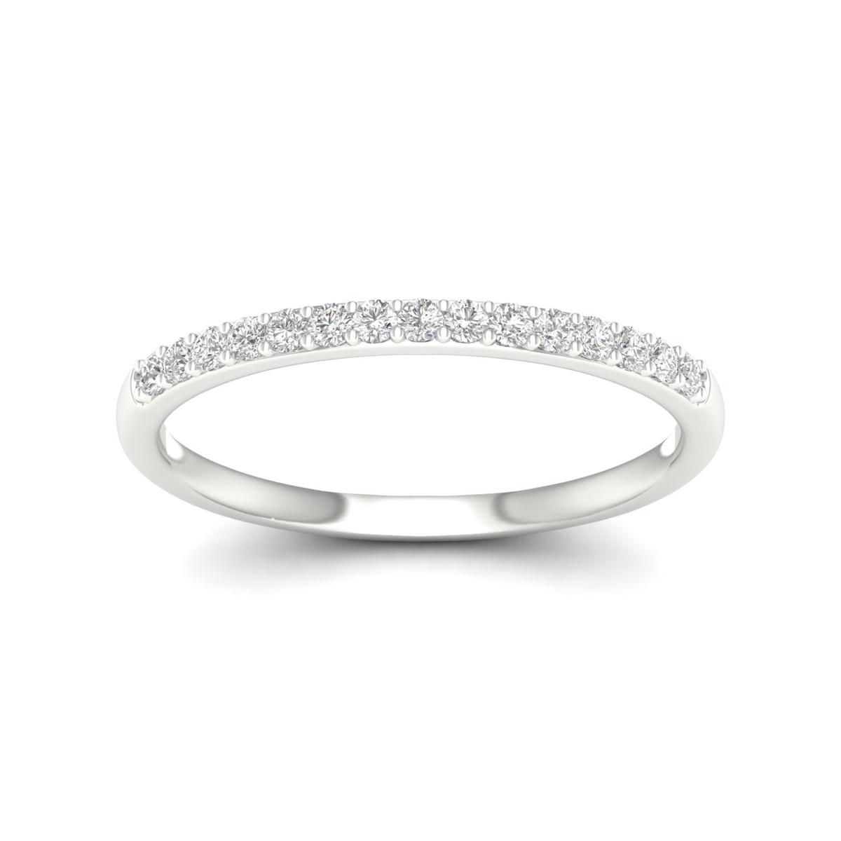 Lykka Elegance valkokultainen rivitimanttisormus 0,12 ct