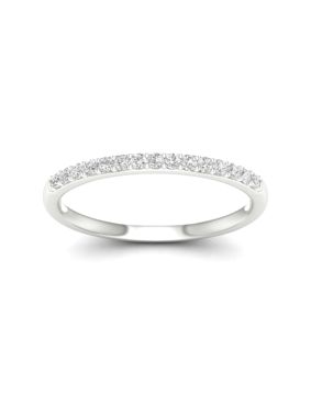 Lykka Elegance valkokultainen rivitimanttisormus 0,12 ct