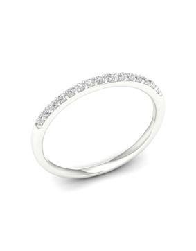 Lykka Elegance valkokultainen rivitimanttisormus 0,12 ct