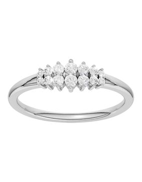 Lykken Elegance timanttisormus valkokulta 0.15 ct