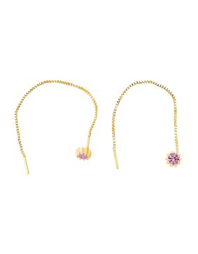 Lempikoru Nuppu yksikivinen ketjukorvakoru pinkki keltakullattu 53 079 06 070