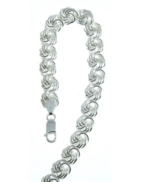 Hopeinen Rosetta kaulaketju 6mm ROSE060