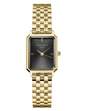 Rosefield The Octagon XS Black Sunray Steel Gold OBGSG-O61